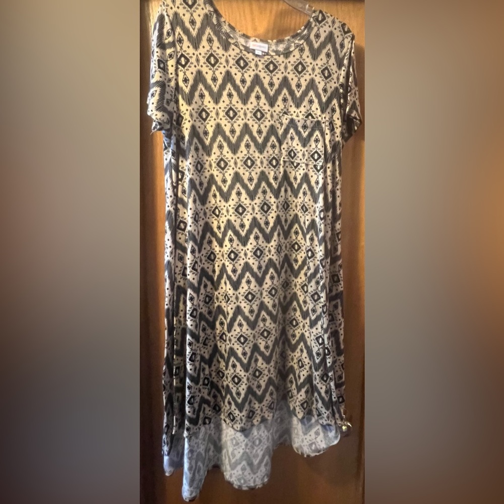 LuLaRoe Black and Tan Carley Dress
